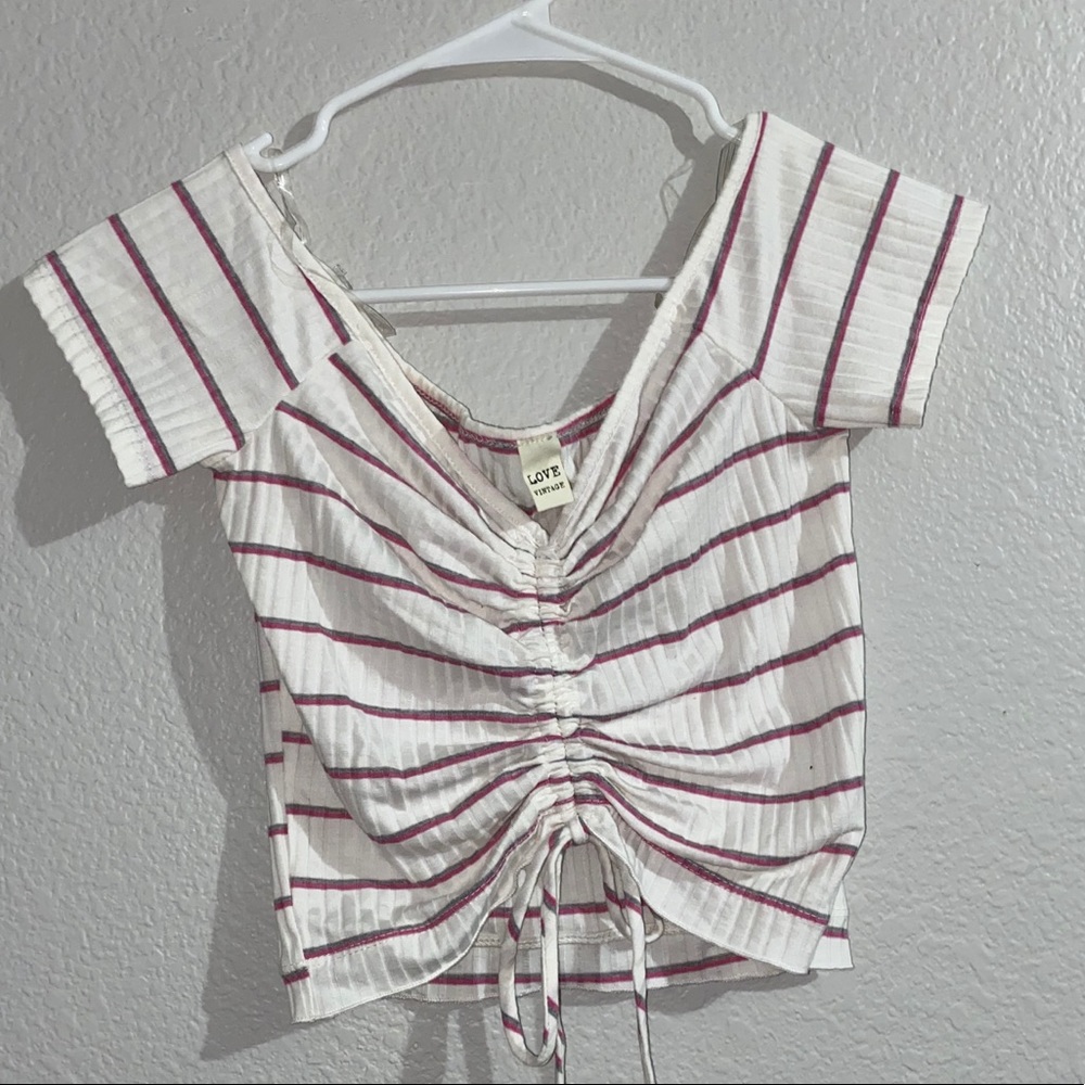 Scrunched crop top